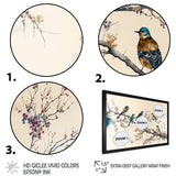 Multicolor Birds On Plum Blossoms Tree XIV