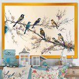 Multicolor Birds On Plum Blossoms Tree XIV