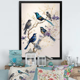 Multicolor Birds On Plum Blossoms Tree XVI