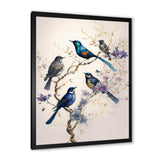 Multicolor Birds On Plum Blossoms Tree XVI