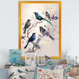 Multicolor Birds On Plum Blossoms Tree XVI