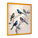 Multicolor Birds On Plum Blossoms Tree XVI