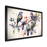 Multicolor Birds On Plum Blossoms Tree XVIII