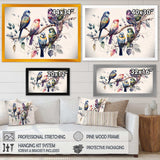 Multicolor Birds On Plum Blossoms Tree XVIII