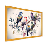 Multicolor Birds On Plum Blossoms Tree XVIII