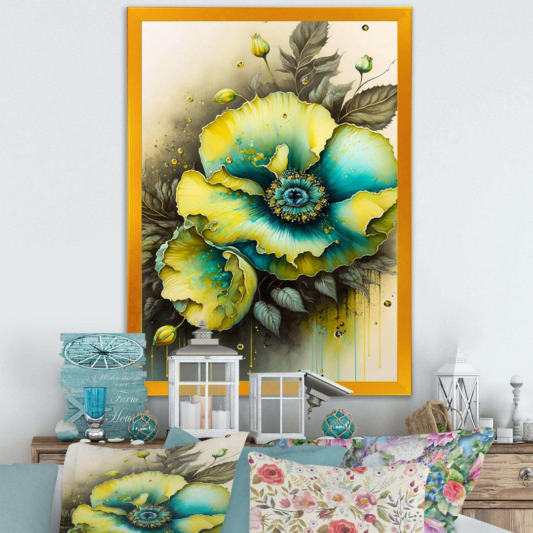 Vibrant Yellow Floral Design