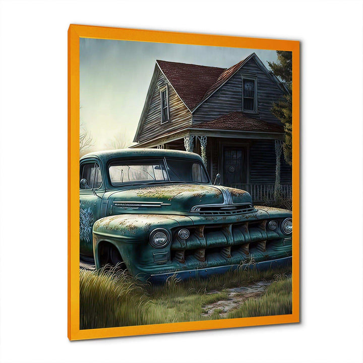 Old American Truck In Barn II