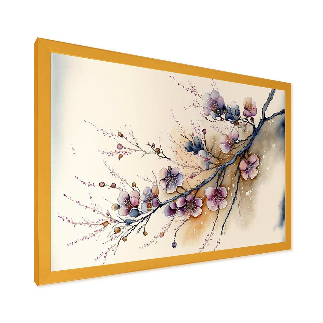 Pink And Plum Cherry Blossom Branch I