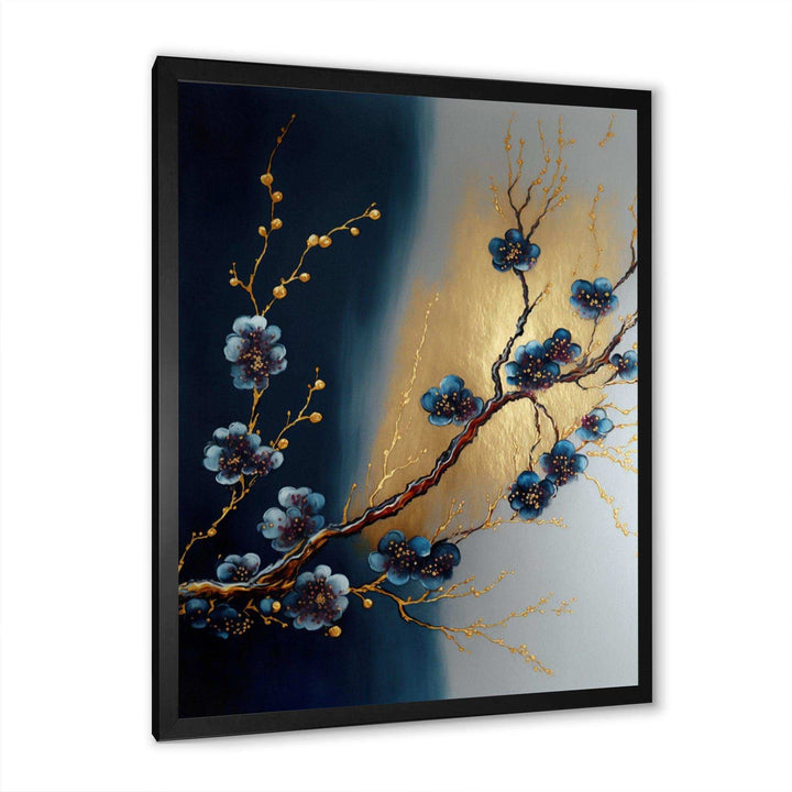 Blue Cherry Blossom Branch III