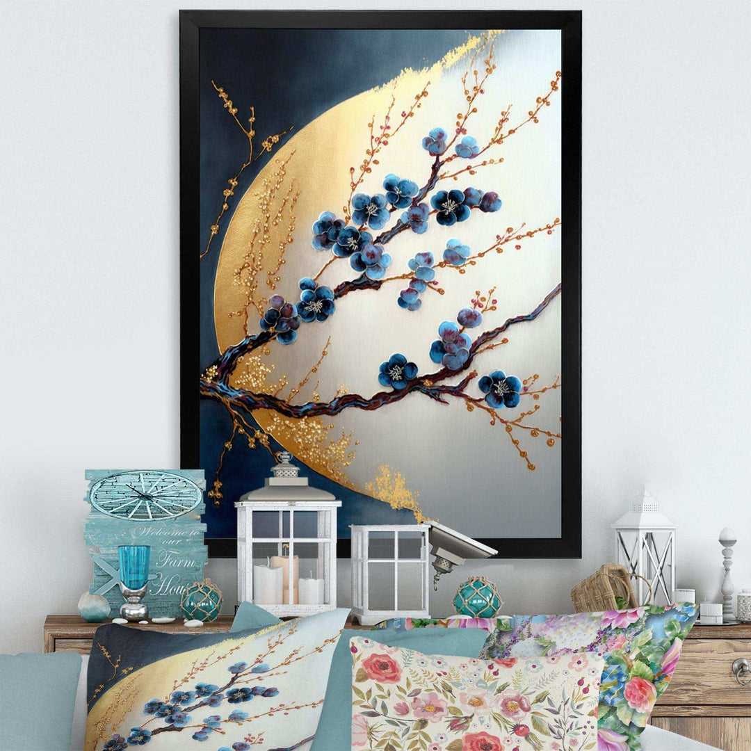 Blue Cherry Blossom Branch IV