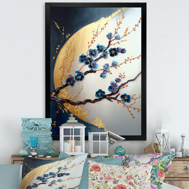 Blue Cherry Blossom Branch IV