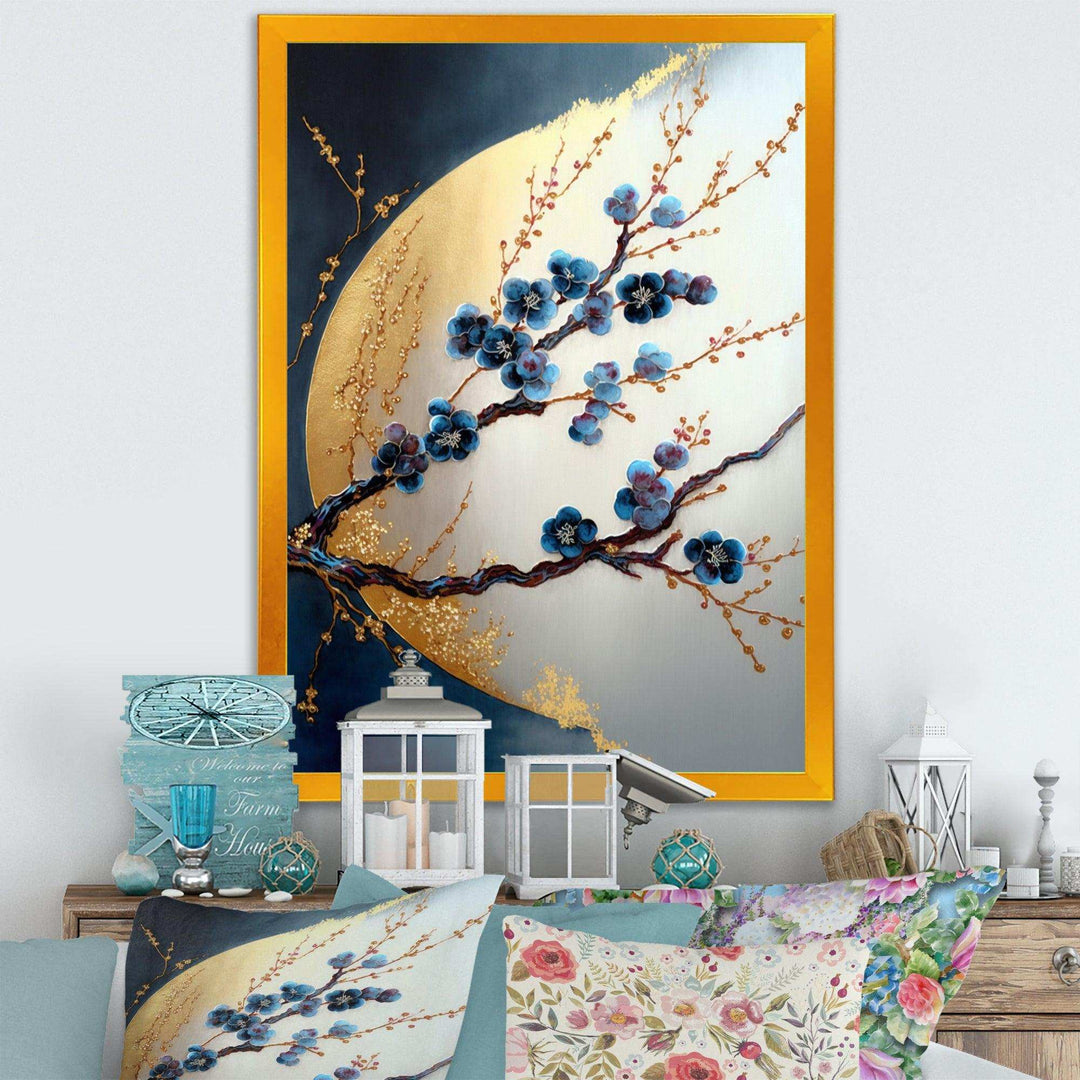 Blue Cherry Blossom Branch IV