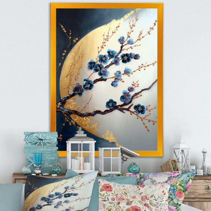 Blue Cherry Blossom Branch IV