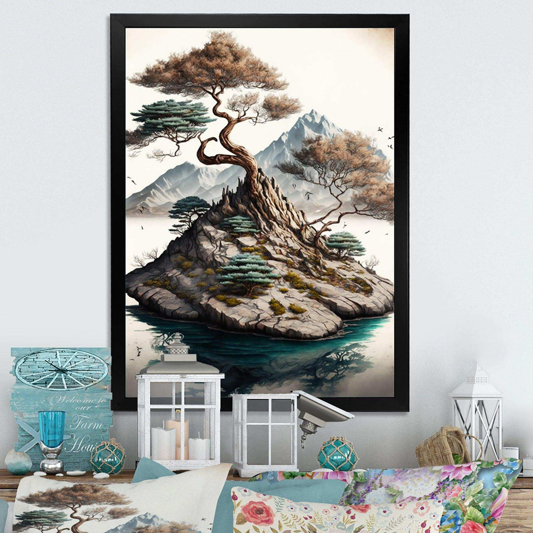 Bonsai Tree On A Rock I