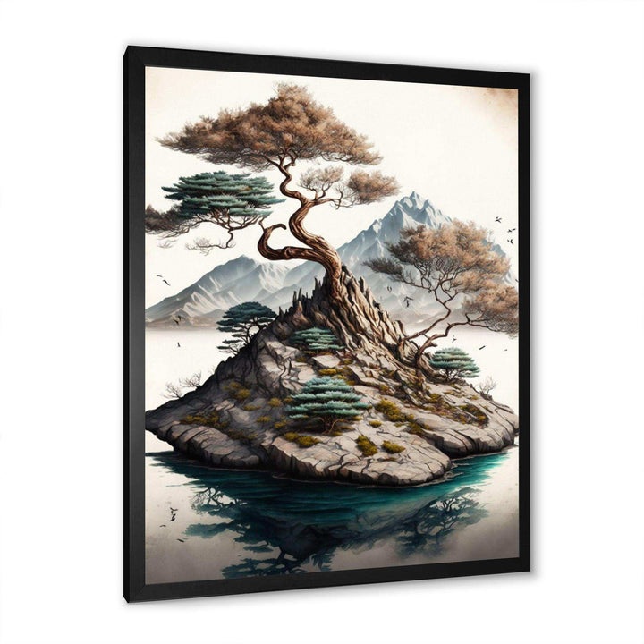 Bonsai Tree On A Rock I