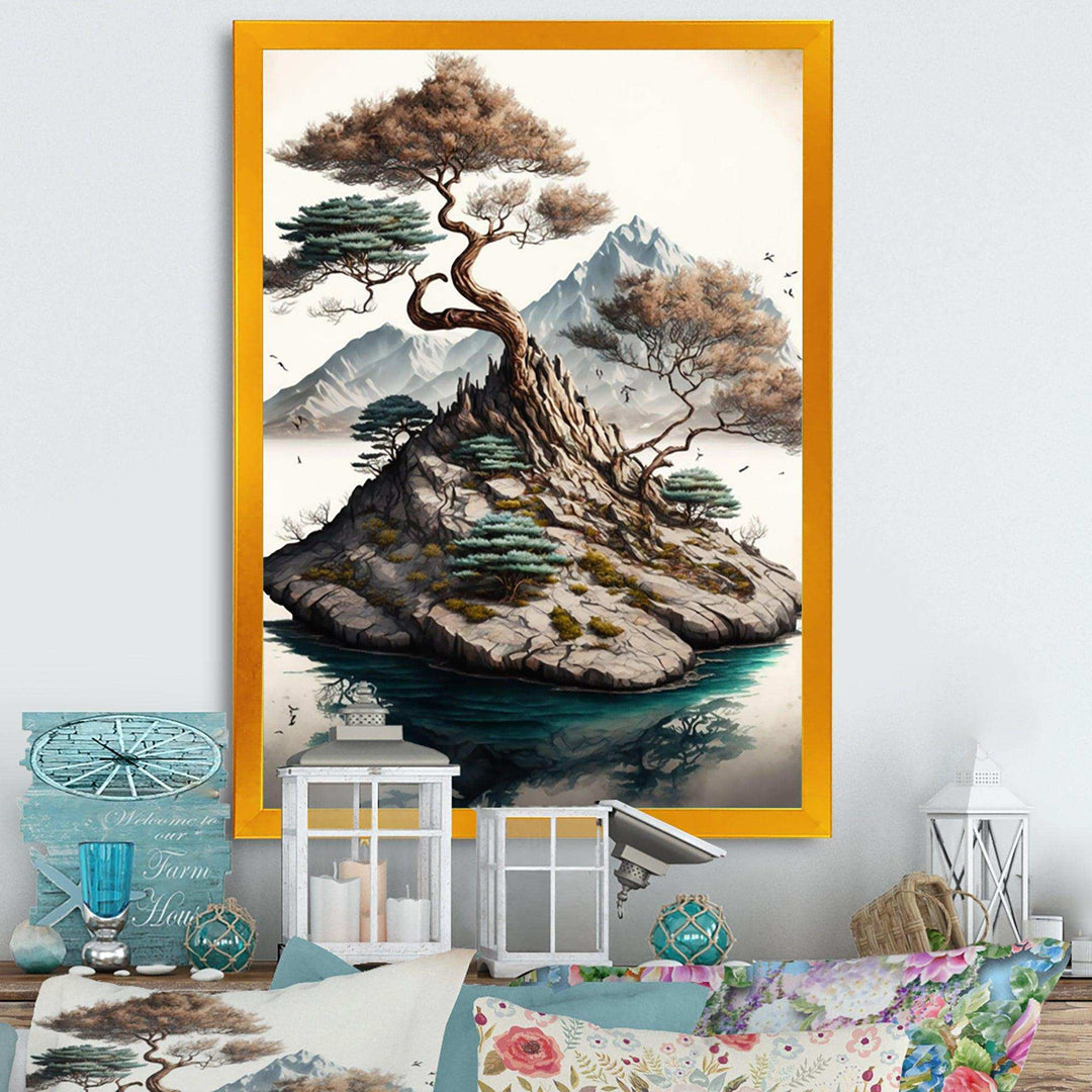 Bonsai Tree On A Rock I
