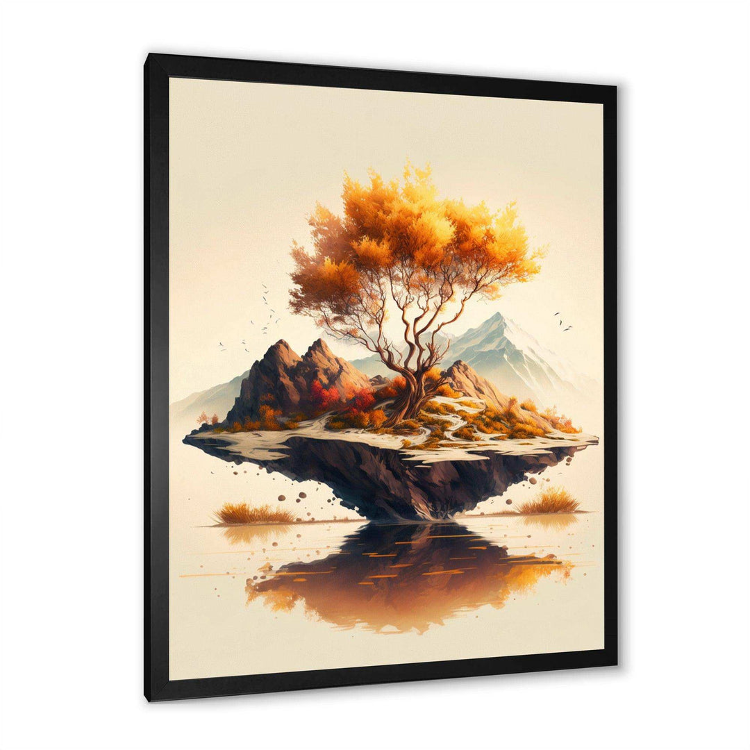 Bright Bonsai Tree On Rock I