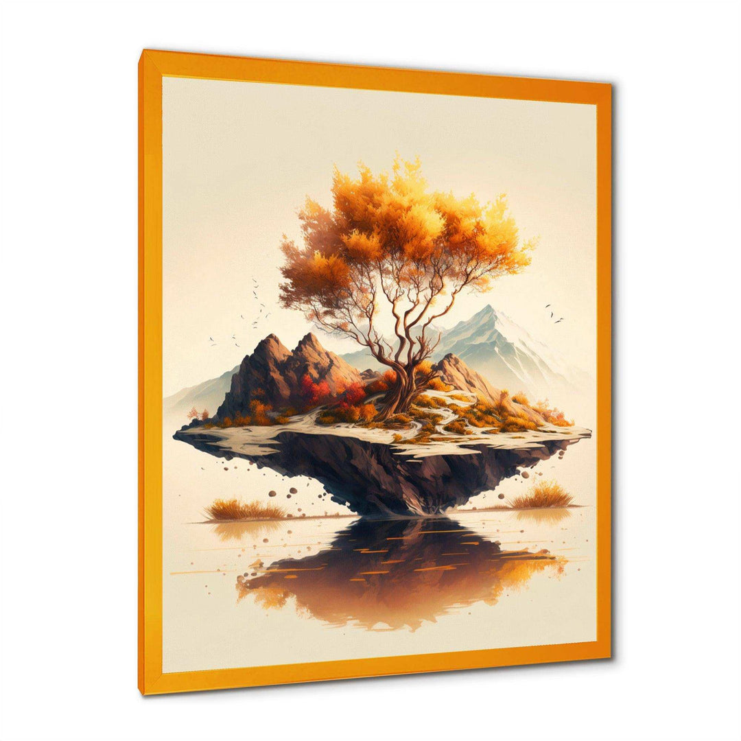 Bright Bonsai Tree On Rock I