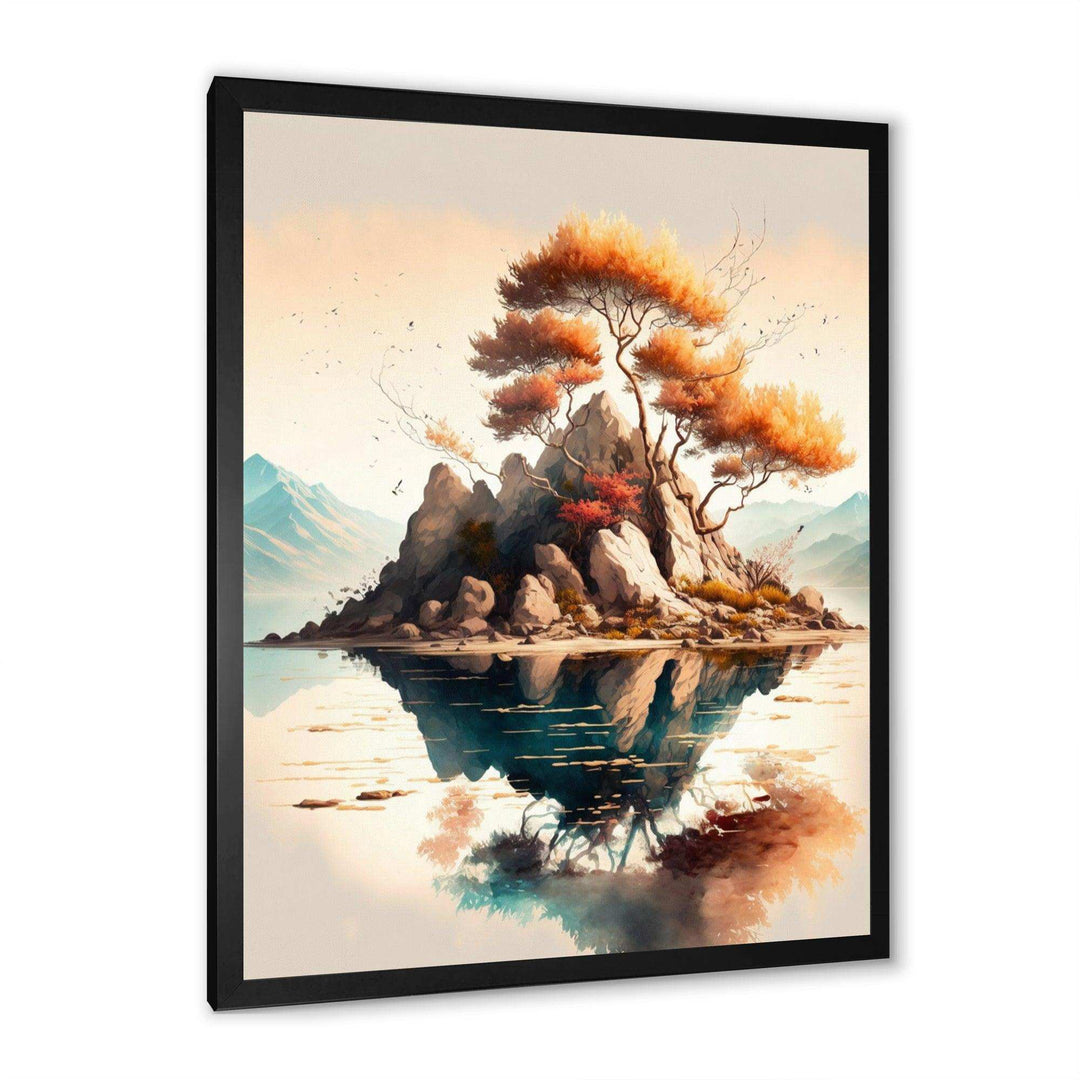 Bright Bonsai Tree On Rock II