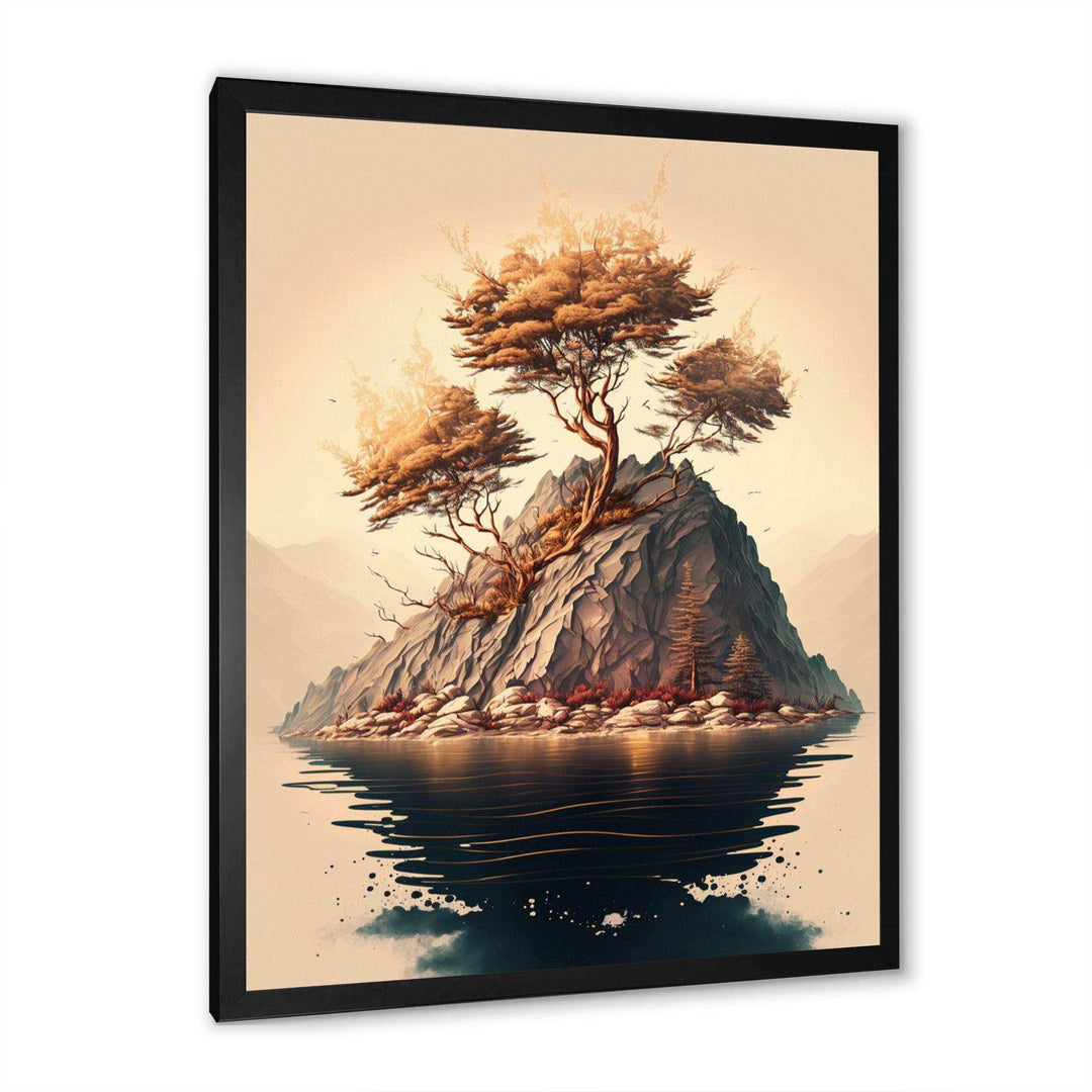 Bright Bonsai Tree On Rock III