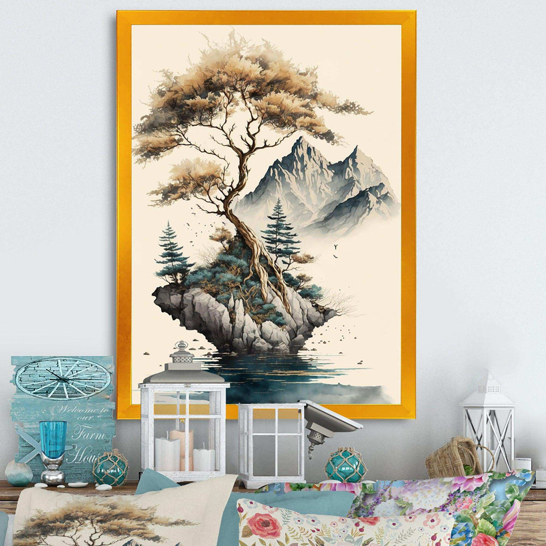 Bonsai Tree On A Rock V