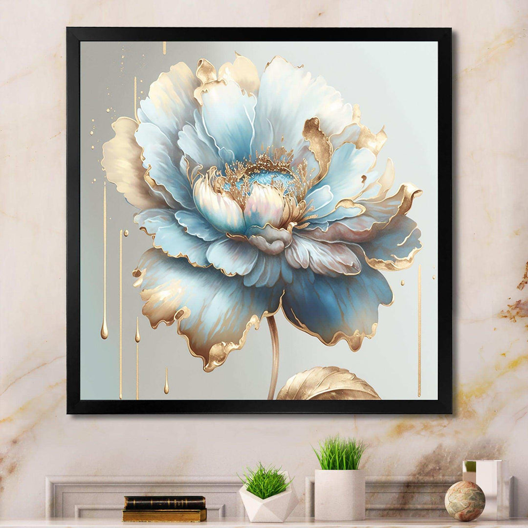 Chic Blue Blooming Flower I