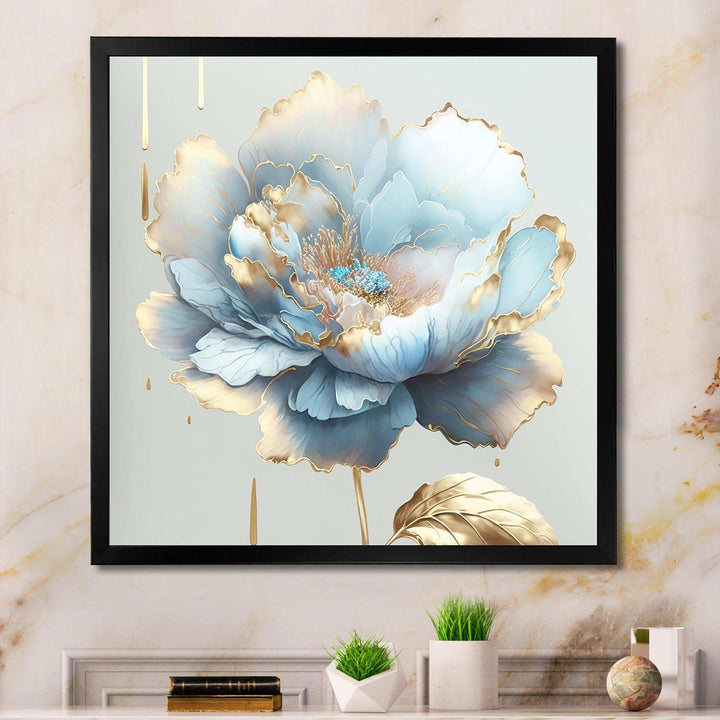 Chic Blue Blooming Flower II