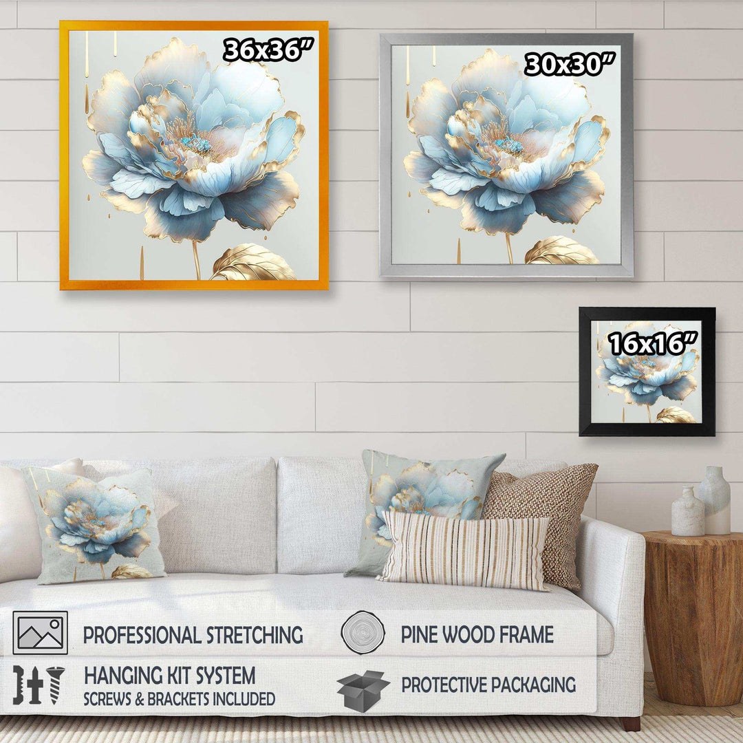 Chic Blue Blooming Flower II