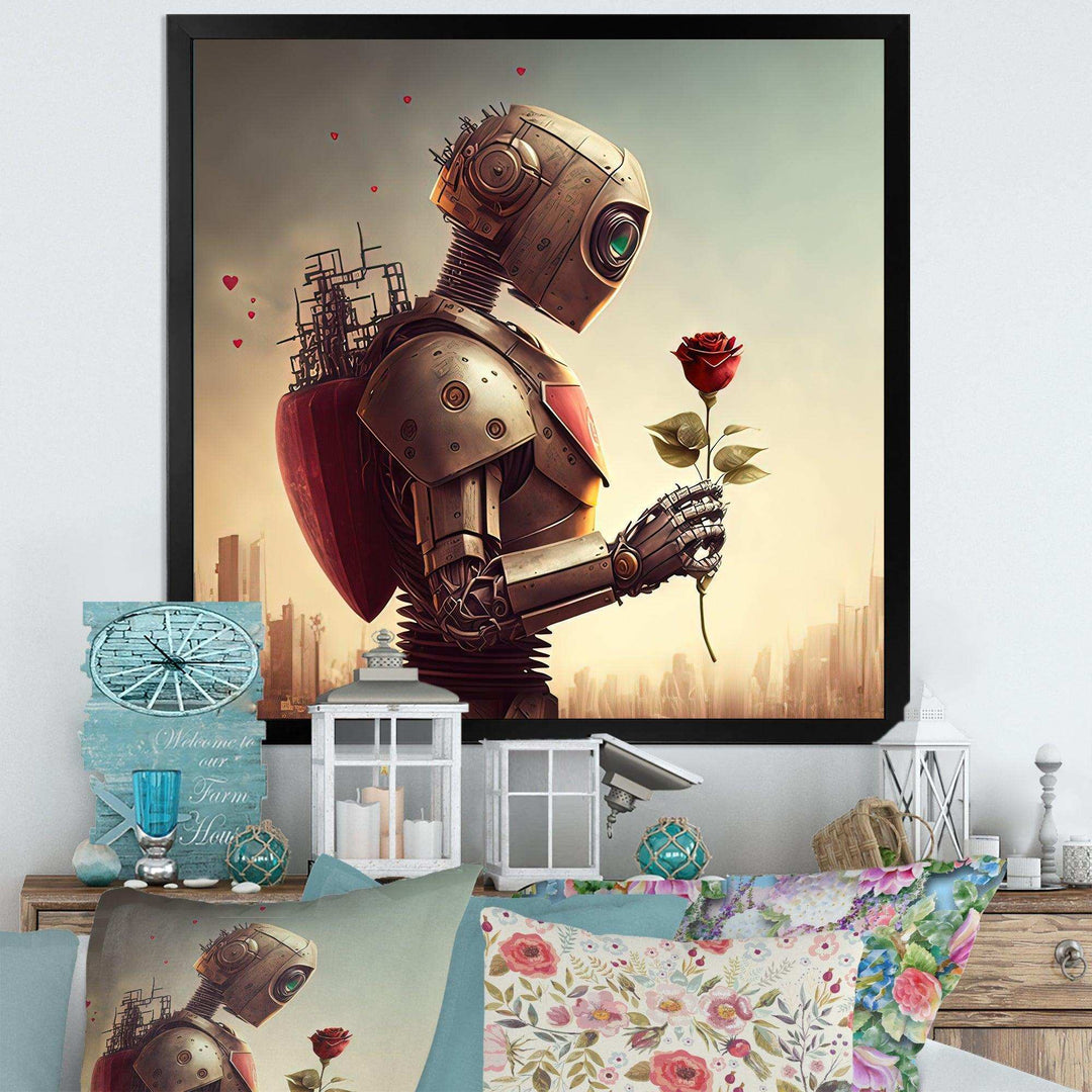 Robot In Love At Valentines Day I