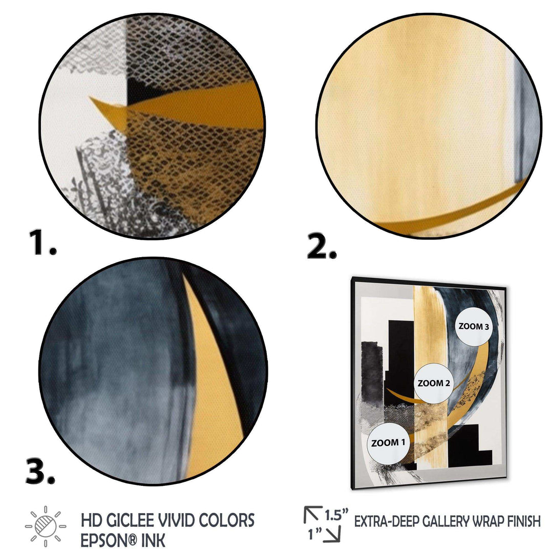 Glam Art Deco Abstract I - Modern Canvas Wall Art