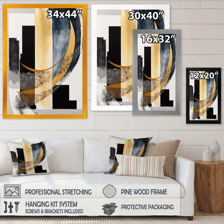 Glam Art Deco Abstract I - Modern Canvas Wall Art