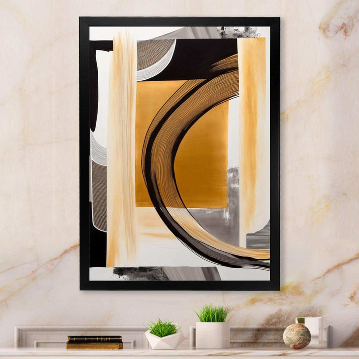 Glam Art Deco Abstract III - Modern Living Room Wall Decor
