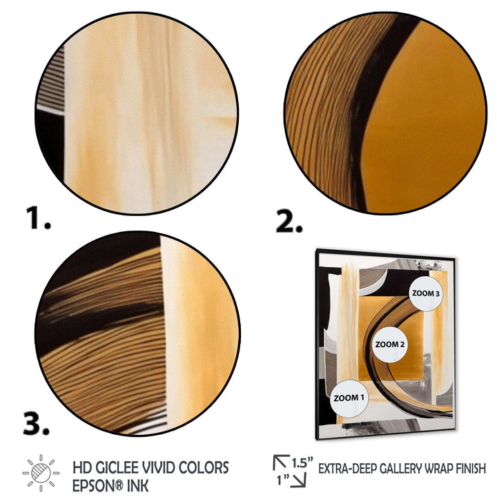 Glam Art Deco Abstract III - Modern Living Room Wall Decor