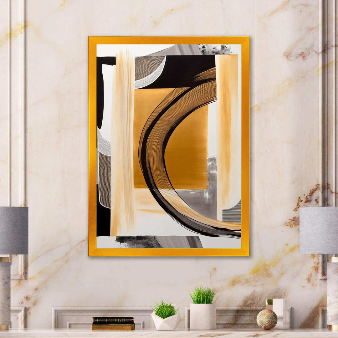 Glam Art Deco Abstract III - Modern Living Room Wall Decor