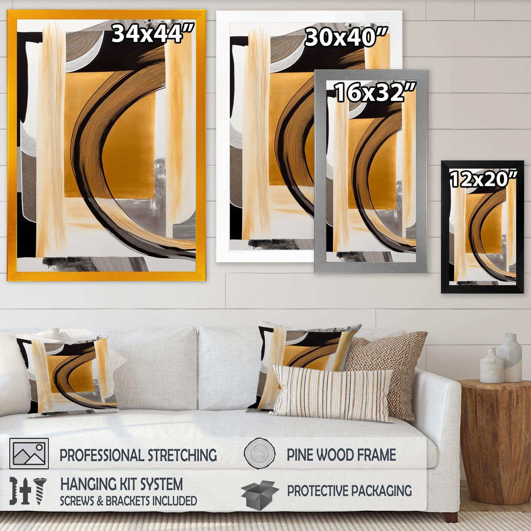 Glam Art Deco Abstract III - Modern Living Room Wall Decor