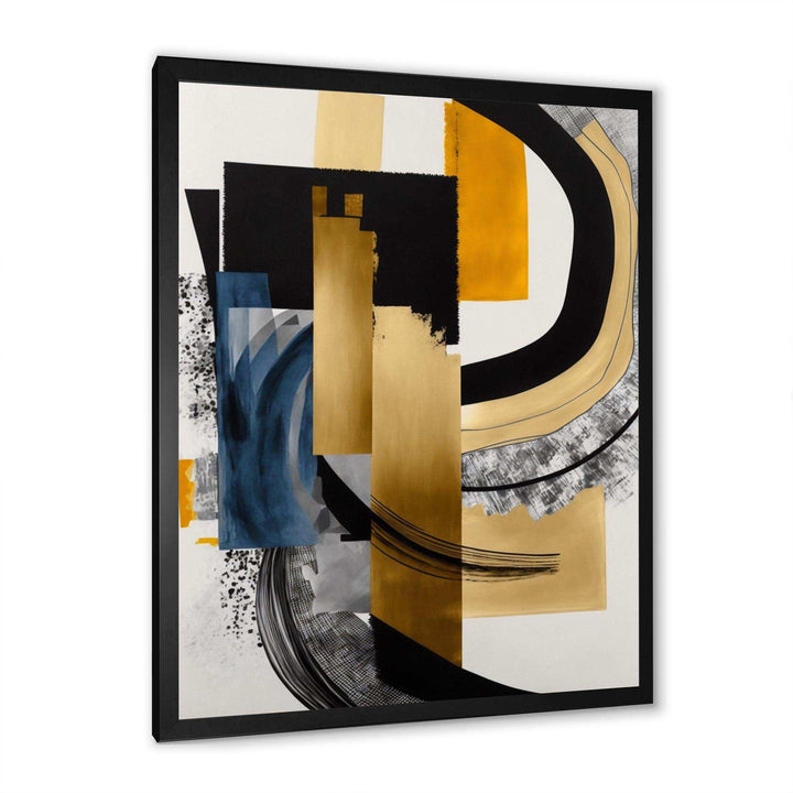 Glam Gold And Black Expression I - Modern Wall Art Prints