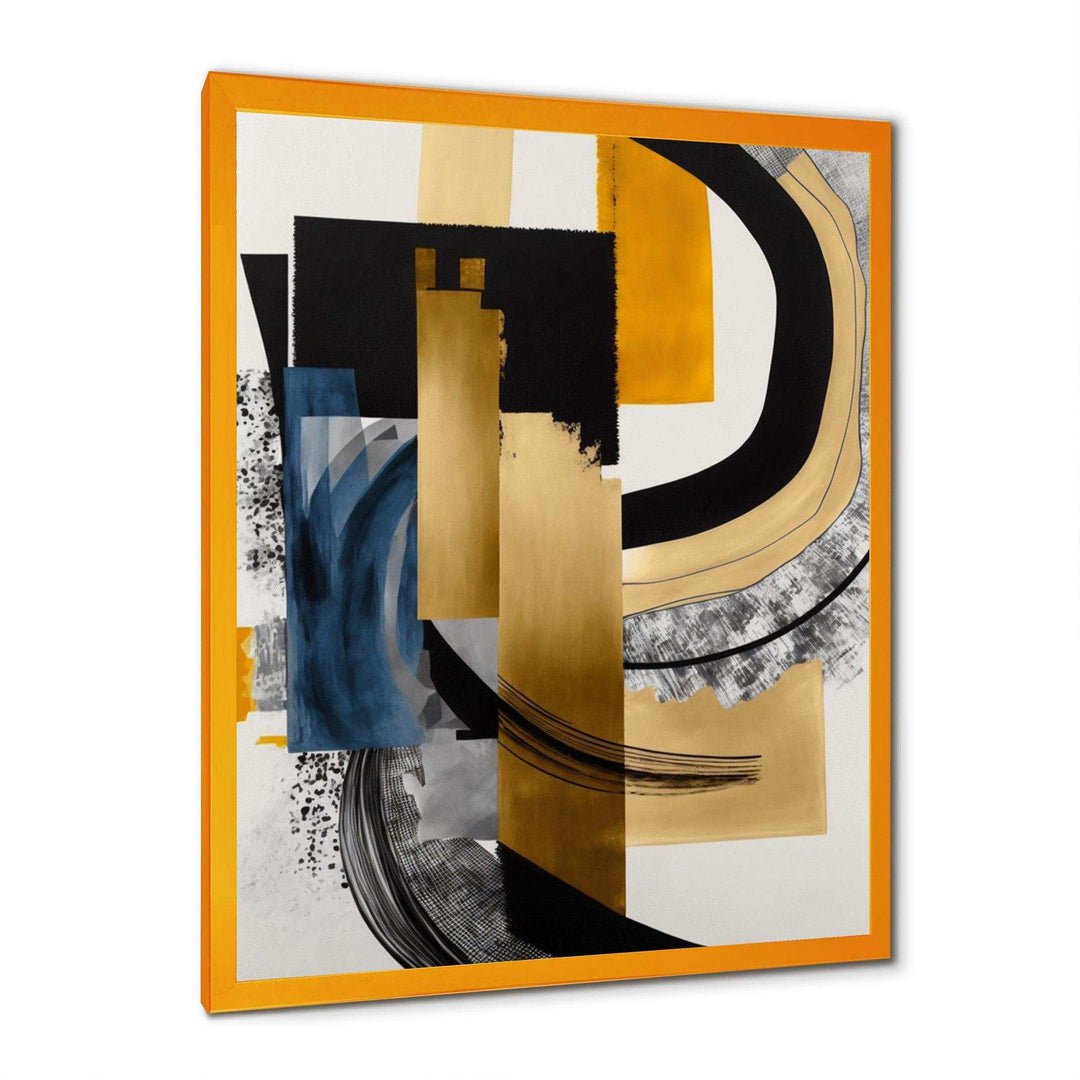 Glam Gold And Black Expression I - Modern Wall Art Prints