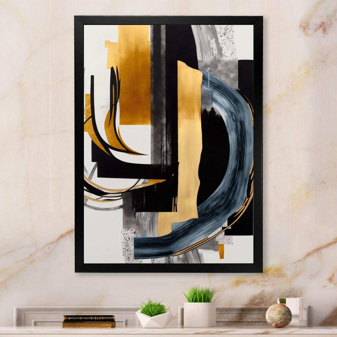 Glam Gold And Black Expression II - Modern Canvas Wall Art
