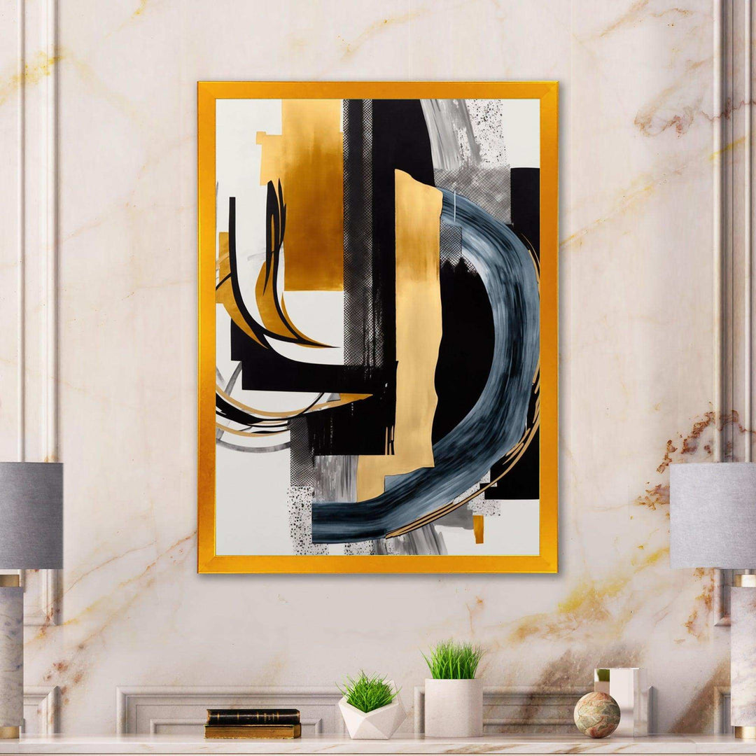 Glam Gold And Black Expression II - Modern Canvas Wall Art