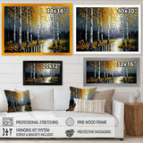 Monochrome Golden Birch Trees By The River II