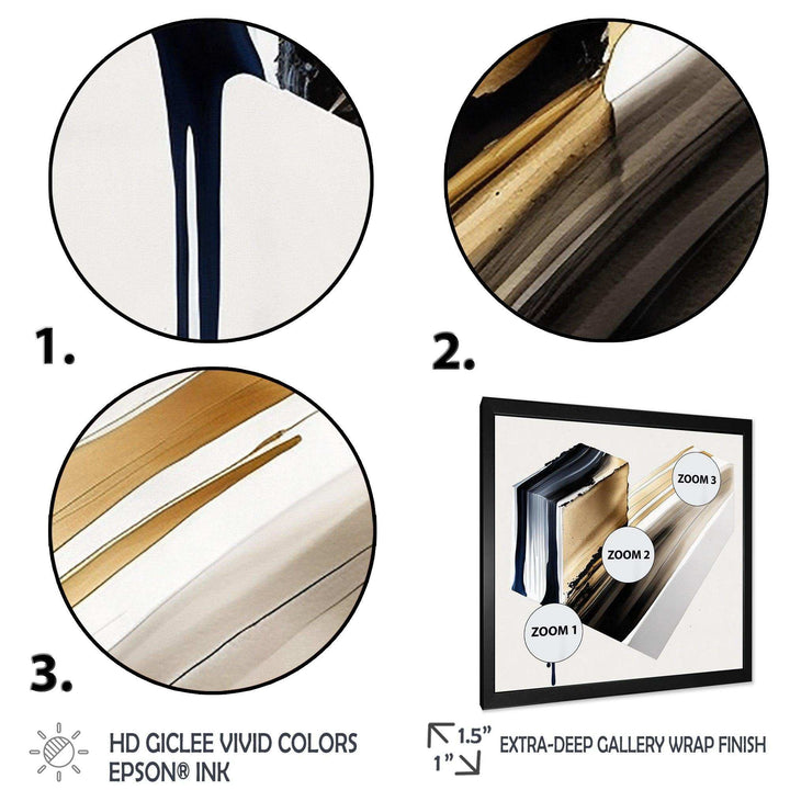 Black And Gold Cubic Expression II - Modern Bedroom Wall Art