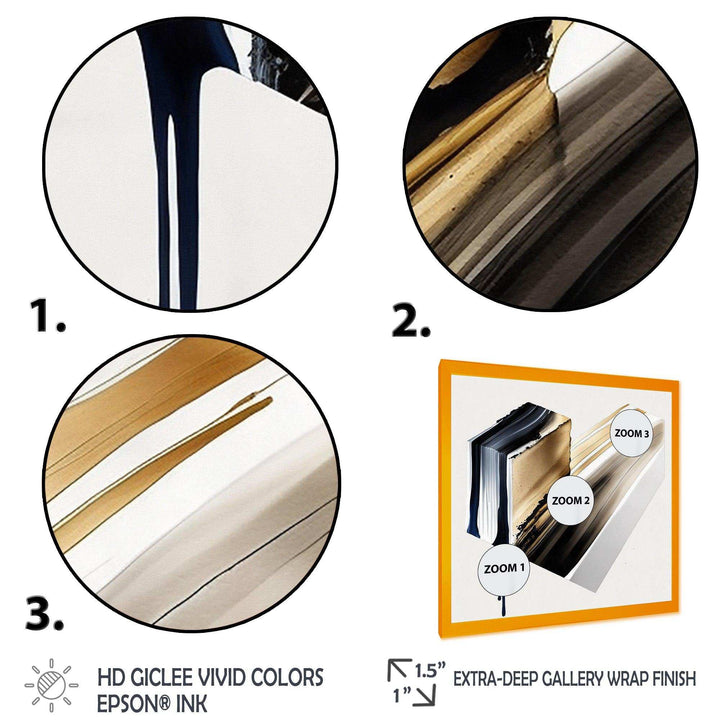 Black And Gold Cubic Expression II - Modern Bedroom Wall Art