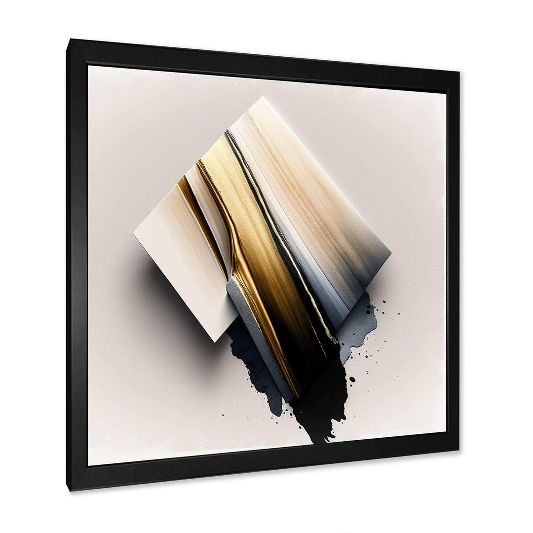 Black And Gold Cubic Expression III - Modern Wall Art Prints