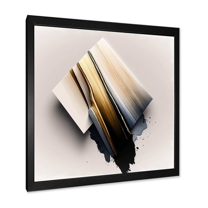 Black And Gold Cubic Expression III - Modern Wall Art Prints