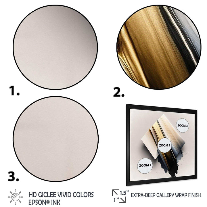 Black And Gold Cubic Expression III - Modern Wall Art Prints