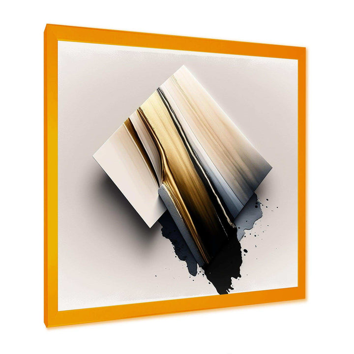 Black And Gold Cubic Expression III - Modern Wall Art Prints