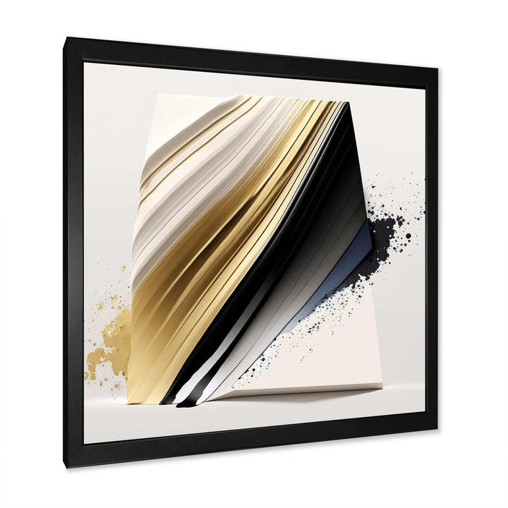Black And Gold Cubic Expression IV - Modern Canvas Wall Art