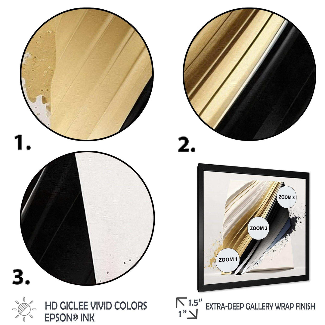 Black And Gold Cubic Expression IV - Modern Canvas Wall Art
