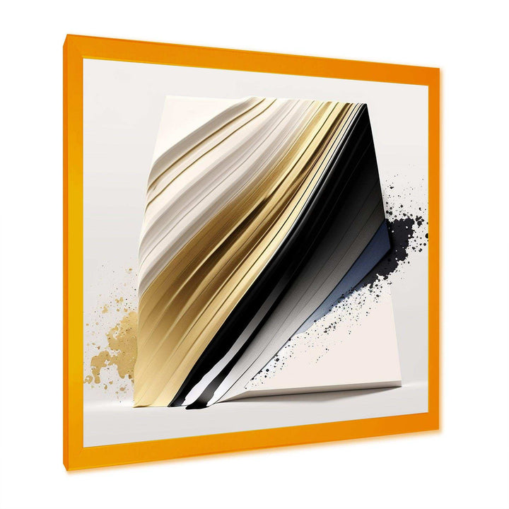 Black And Gold Cubic Expression IV - Modern Canvas Wall Art