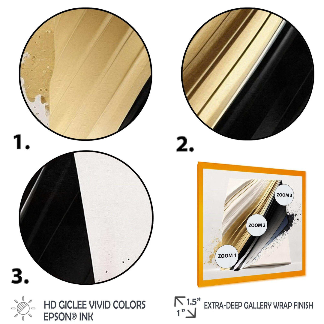 Black And Gold Cubic Expression IV - Modern Canvas Wall Art